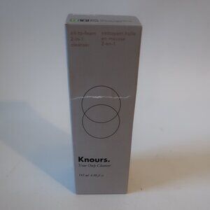 NIB Womens Knours Oil to Foam Makeup Remover Formula Cleanser 4.9 fl. oz